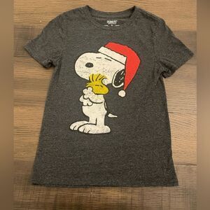 Peanuts Snoopy and Woodstock Christmas Short Sleeve T Shirt